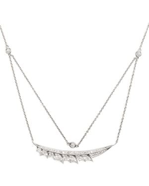 Stephen Webster 18K Feather Diamond Necklace - White