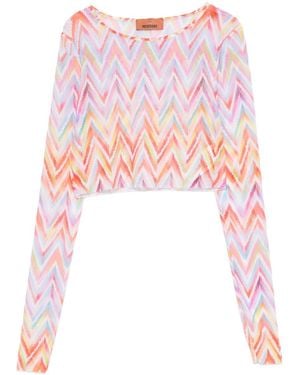 Missoni Zigzag-Print Top - Pink
