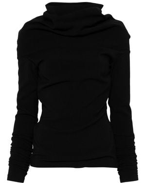 Acne Studios High-Neck Blouse - Black