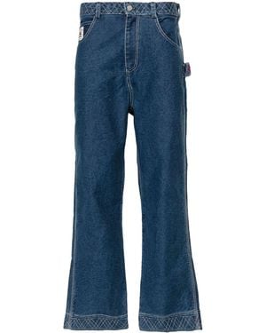 Bode Knolly Brook Mid-Rise Straight-Leg Jeans - Blue