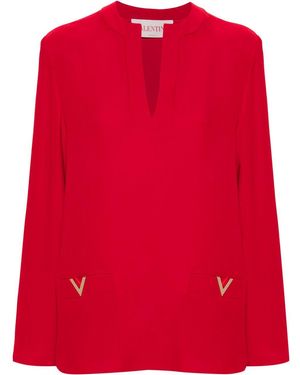 Valentino Garavani V Silk Shirt - Red