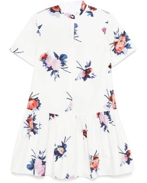 Erdem Floral-Print Mini Dress - White