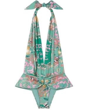 Versace Underwater Barocco Swimsuit - Blue