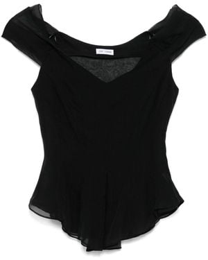 Judy Turner Chiffon Top - Black