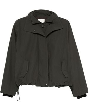 St. Agni High-Neck Bomber Jacket - Black