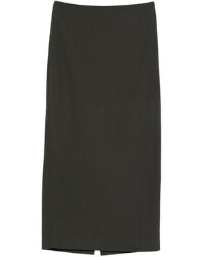 St. Agni Low-Waist Column Maxi Skirt - Black