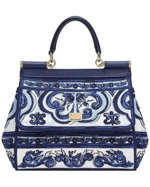 Dolce & Gabbana Mini Sicily Tote Bag - Blue