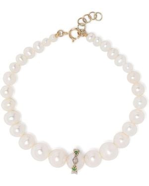 Pascale Monvoisin 9K Chelsea N°2 Pearl And Diamond Bracelet - White