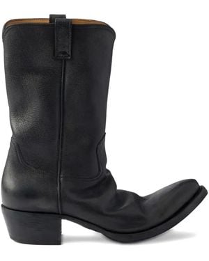 Prada Pointed-Toe Boots - Black