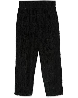 LABRUM LONDON Jacquard Straight Trousers - Black