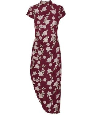 ROTATE BIRGER CHRISTENSEN Floral-Embroidered Asymmetric Dress