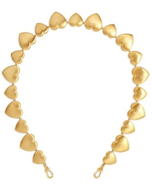 Marie Lichtenberg 14Kt Heart Necklace - Metallic