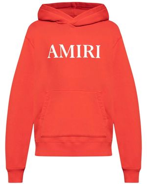 Amiri Logo-Print Hoodie - Red