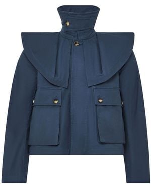 JW Anderson Oversized-Collar Jacket - Blue