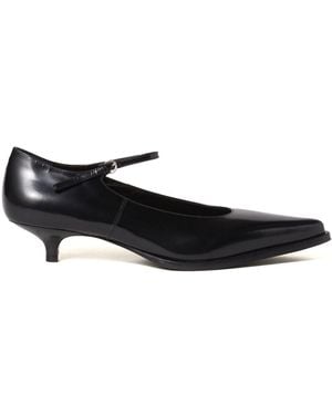 Miu Miu 35Mm Leather Court Shoes - Black