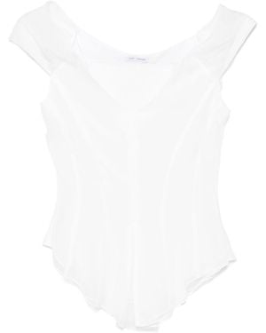 Judy Turner Chiffon Top - White
