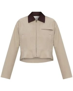 JW Anderson Curved-Hem Jacket - Natural