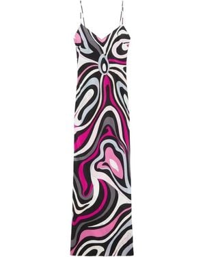 Emilio Pucci Marble Print Dress - White