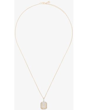 Mateo 14K Crystal Frame H Initial Diamond Necklace - White