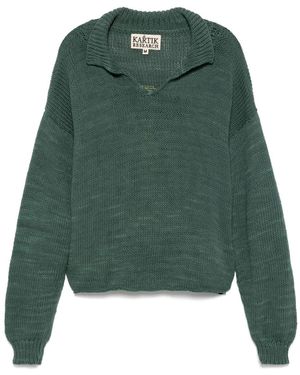 Kartik Research Logo-Intarsia Jumper - Green