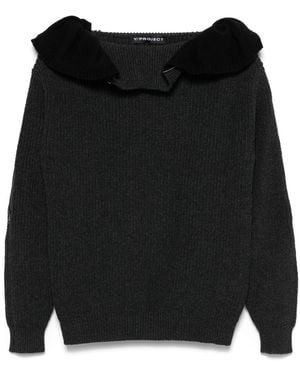 Y. Project Zip Hooded Jumper - Black