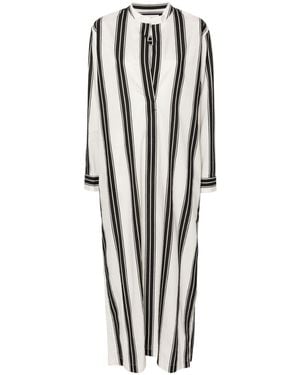 Matteau Djellaba Striped Maxi Dress - White