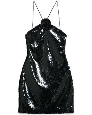 Magda Butrym Choker Sequinned Mini Dress - Black