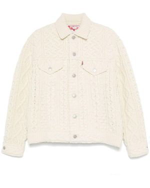 Junya Watanabe X Levi's Aran-Knit Cardigan - Natural