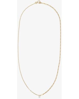 Yvonne Léon 18K Mixed Chain Diamond Necklace - Metallic
