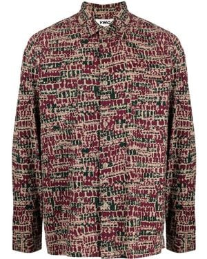 YMC Ed Mitchum Abstract-Print Shirt - Multicolour