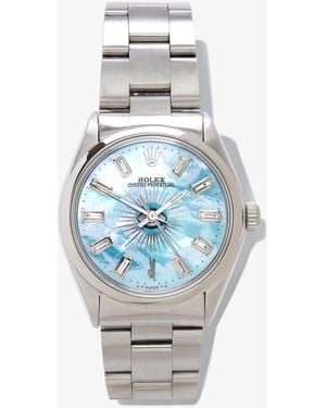 Jacquie Aiche Reworked Vintage Rolex Oyster Perpetual Watch - Blue