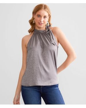Daytrip Satin A-Line Tank Top - Gray