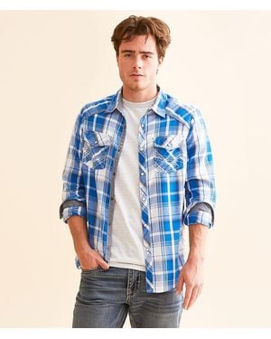 BKE Plaid Standard Shirt - Blue