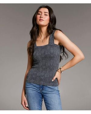 BKE Textured Tank Top - Gray