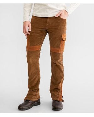 Preme Corduroy Cargo Stacked Jean - Brown