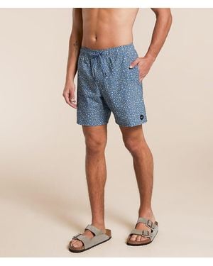 RVCA Floral Stretch Swim Trunks - Blue