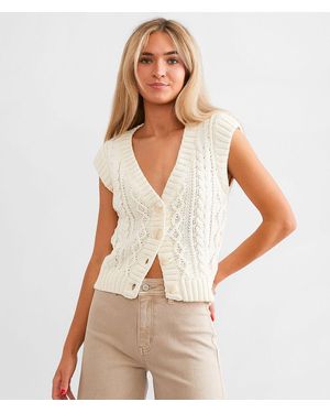 Z Supply Set Adrift Sweater Vest - White