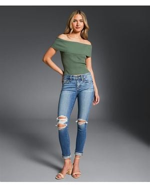 Buckle Black Fit No. 53 Ankle Skinny Stretch Cuffed Jean - Blue