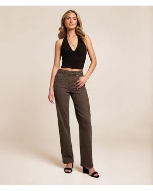 Hidden Jeans Ella Leopard Classic Straight Stretch Jean - Natural