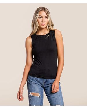 Willow & Root Rhinestone Tank Top - Blue