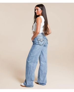 Miss Me High Rise Wide Leg Stretch Jean - Blue