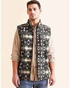 Gentry County Southwestern Softshell Vest - Brown