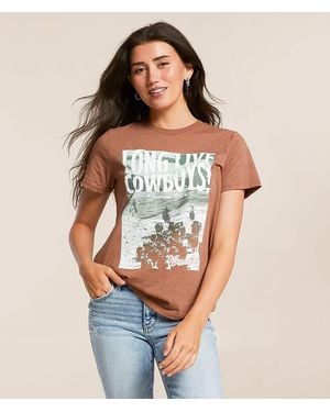 Wrangler Long Live Cowboys T-Shirt - Brown
