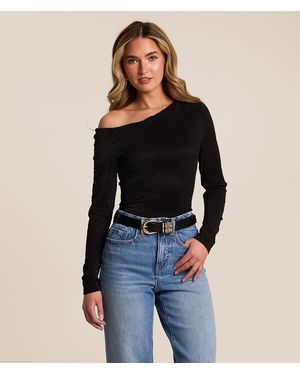Willow & Root Off The Shoulder Top - Blue