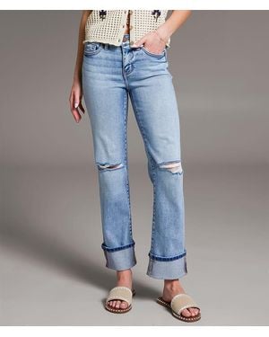 BKE Andi Cropped Straight Stretch Jean - Blue