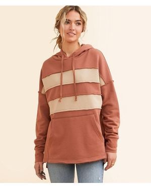 BKE Color Block Hooded Sweatshirt - Orange