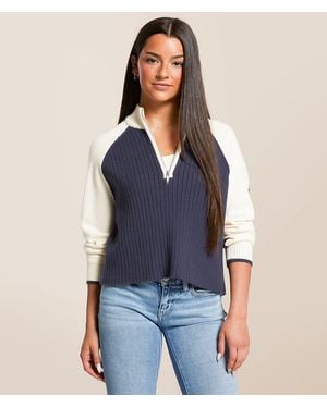 FITZ + EDDI Quarter Zip Pullover - Blue