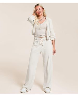 Gilded Intent Washed Wide Leg Pant - Natural