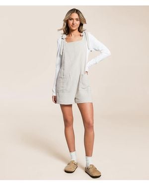 Willow & Root Striped Romper - Natural