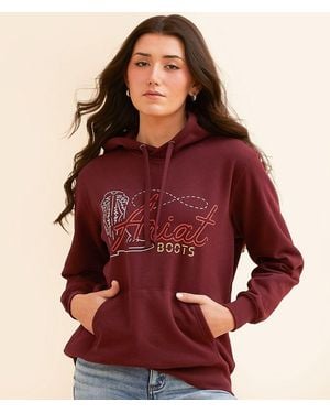 Ariat Neon Boots Hooded Sweatshirt - Red
